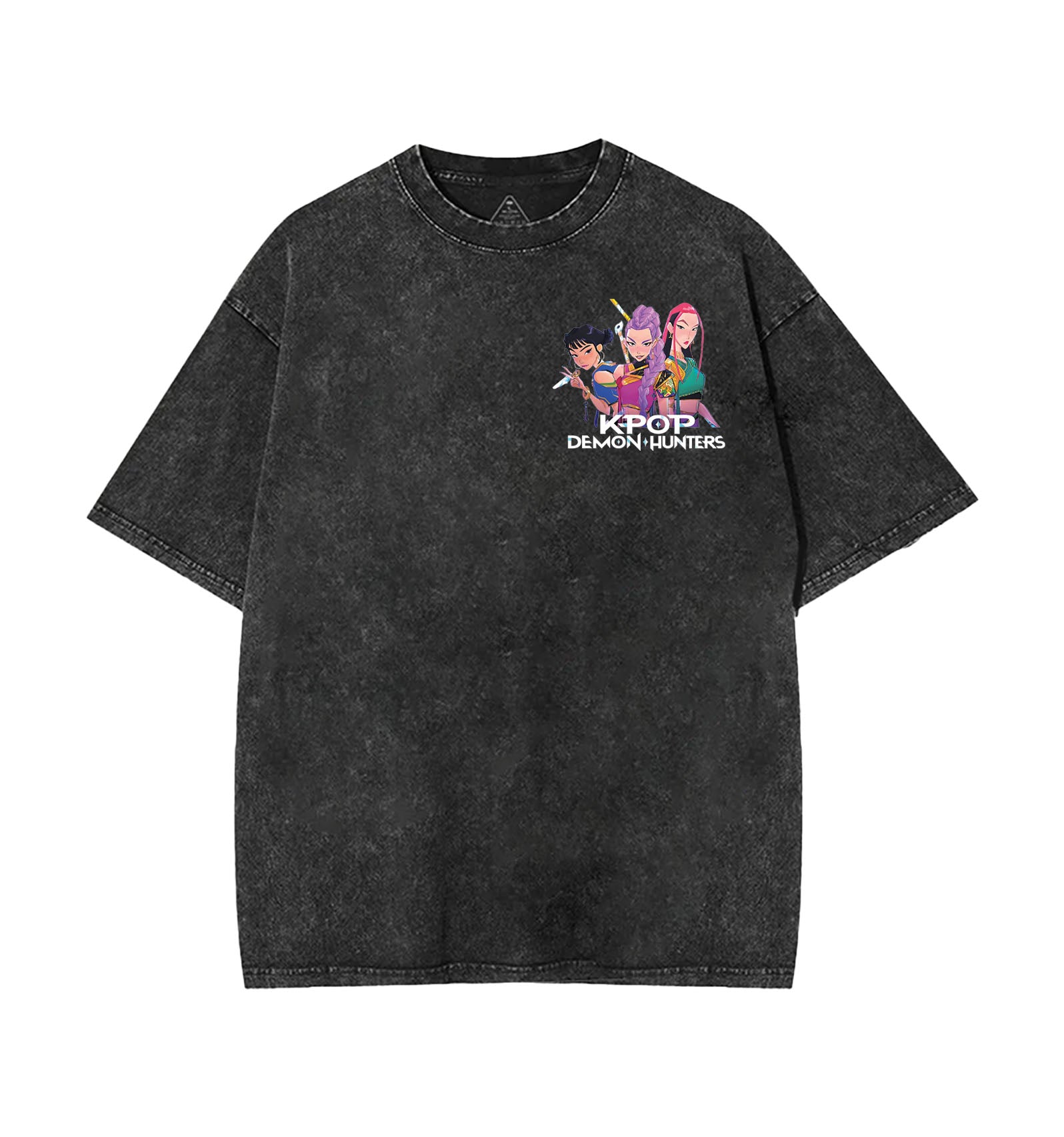 Huntrix Kpop Demon Hunter Character 2025 Shirt Vintage Washed Tee [TPR] - Image 2
